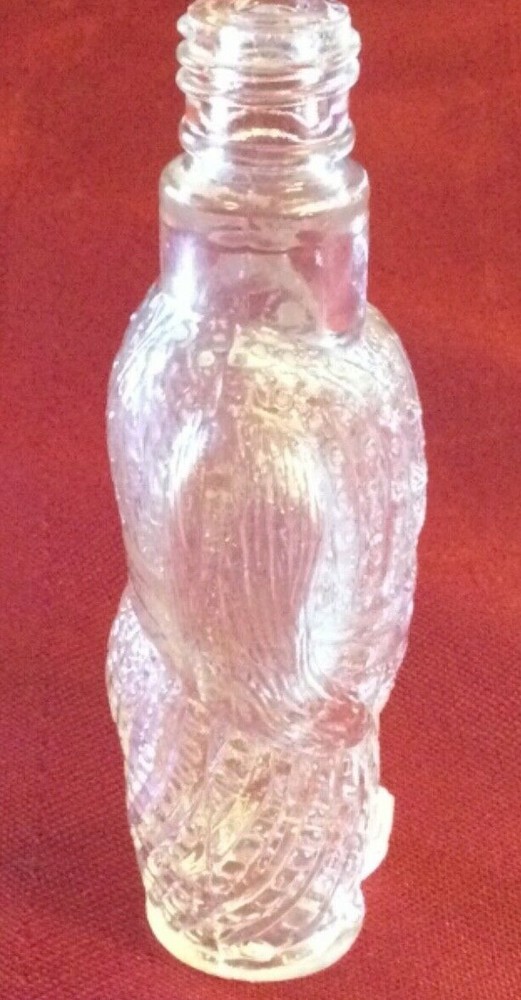 Torso Shape Embossed Clothes Clear Empty Bottle Missing Cap/Lid 3.5" Tall