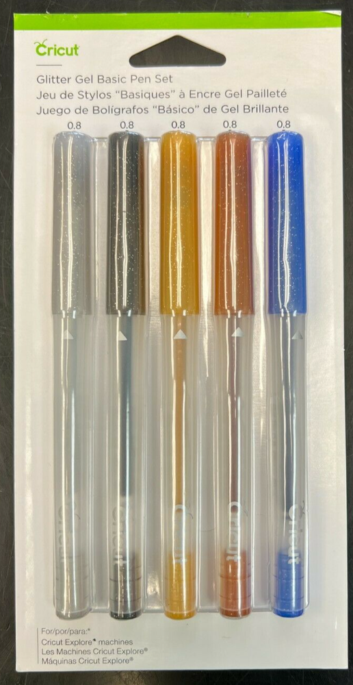 Cricut Glitter Gel Pen Set 5/Pkg-Basics (2004025)
