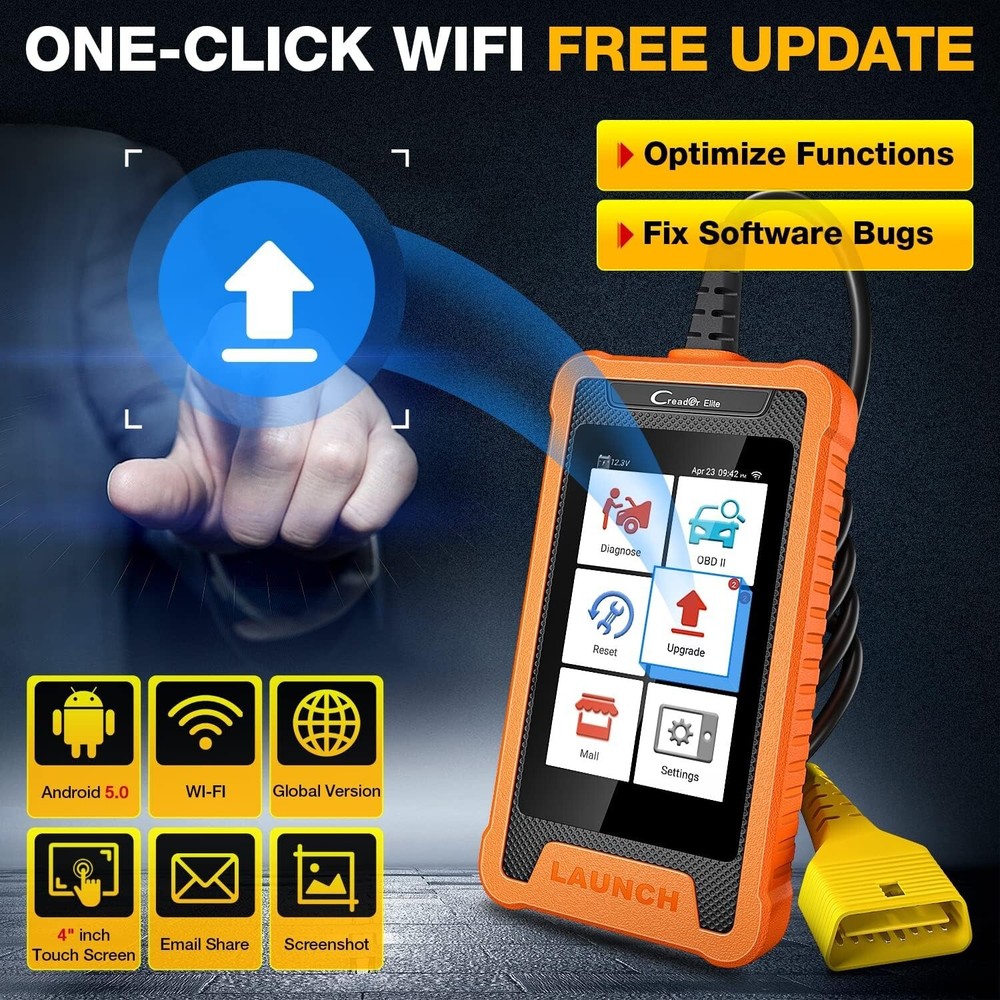 2024 LAUNCH Creader Elite for Honda Car OBD2 Diagnostic Tool Scanner Key Coding