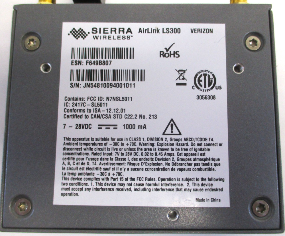 SIERRA WIRELESS ROUTER , LS300 , w/ CABLE , SURPLUS