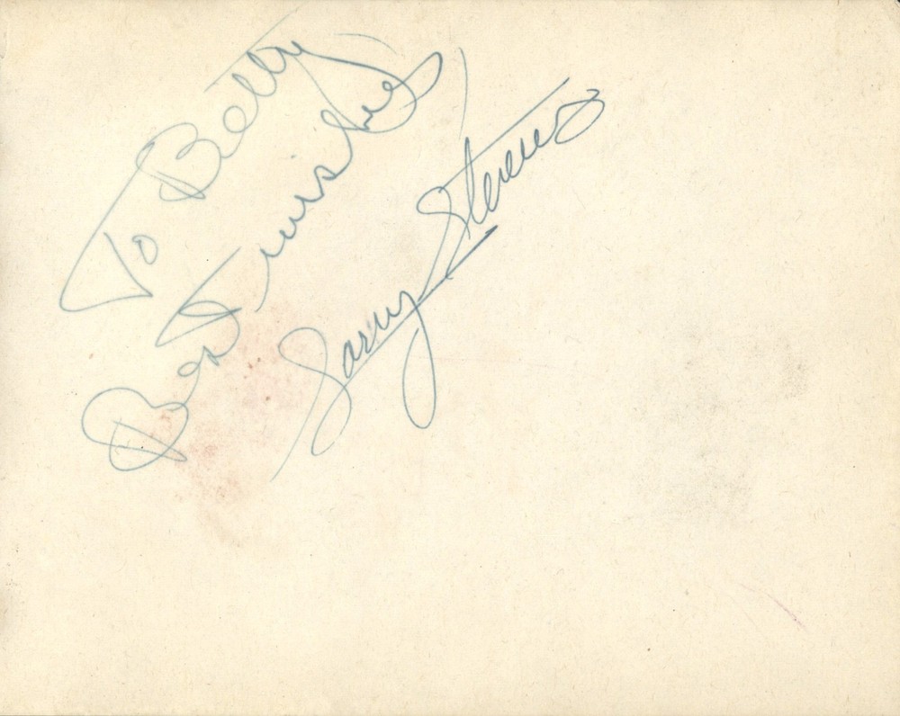 Vintage Larry Stevens Autograph