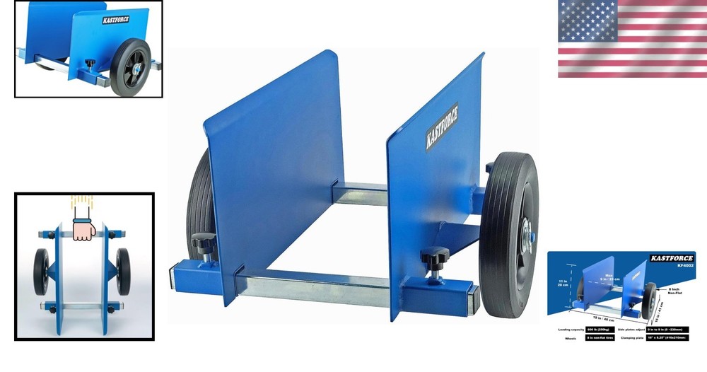 600 lb Capacity Panel Dolly - Efficient Drywall Mover with 8" Non-Flat Wheels