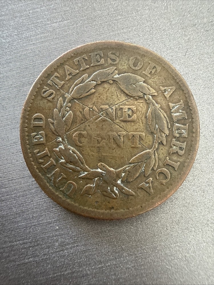 Coronet Head Large Cent 1836 Copper Philadelphia ONE CENT