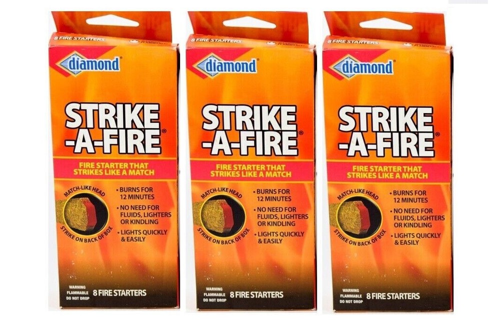 Diamond Strike-A-Fire Starter Match Sticks Fire Starter 3 boxes, 8 pc per box