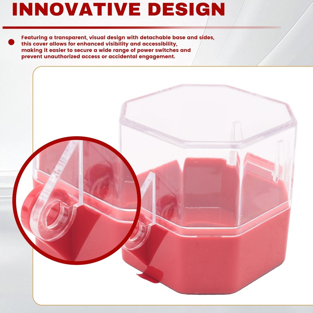 Emergency Stop Button Cover, 4 Pack Plastic Switch Cover Protector, Kip2611