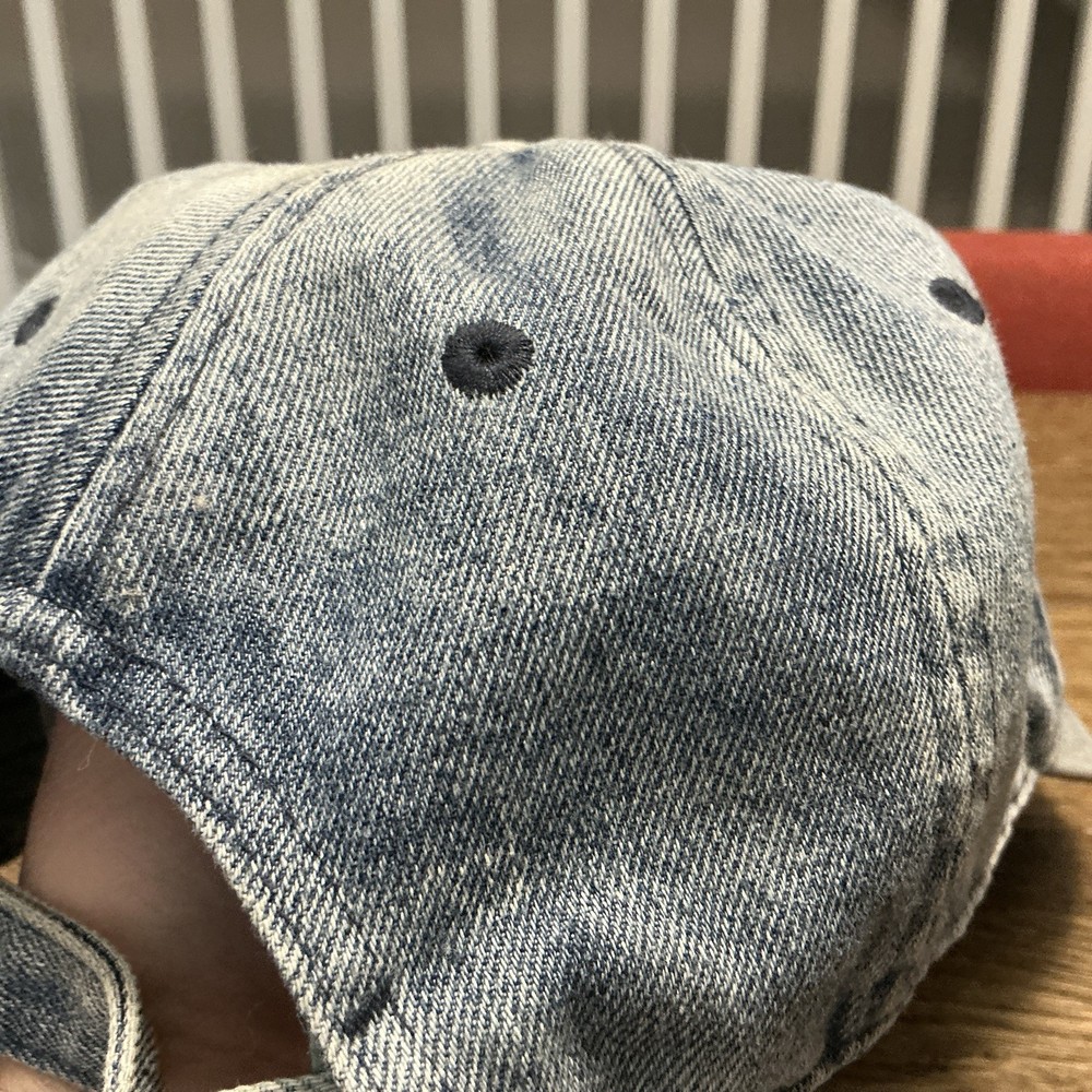 Wander Lust Hat Cap Strap Back Womens Blue Denim Adjustable