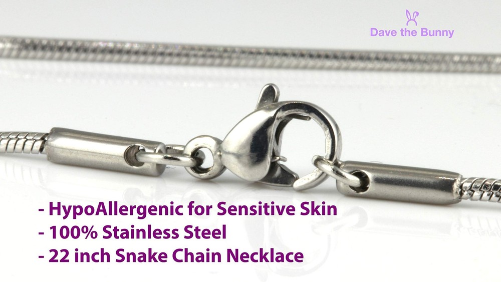 Gummy Bear Charm Snake Chain Necklace Solid Pink