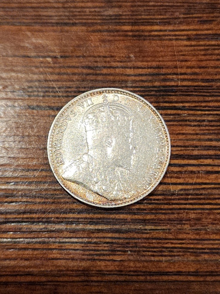 1905 Canada 5 Cents Silver Coin