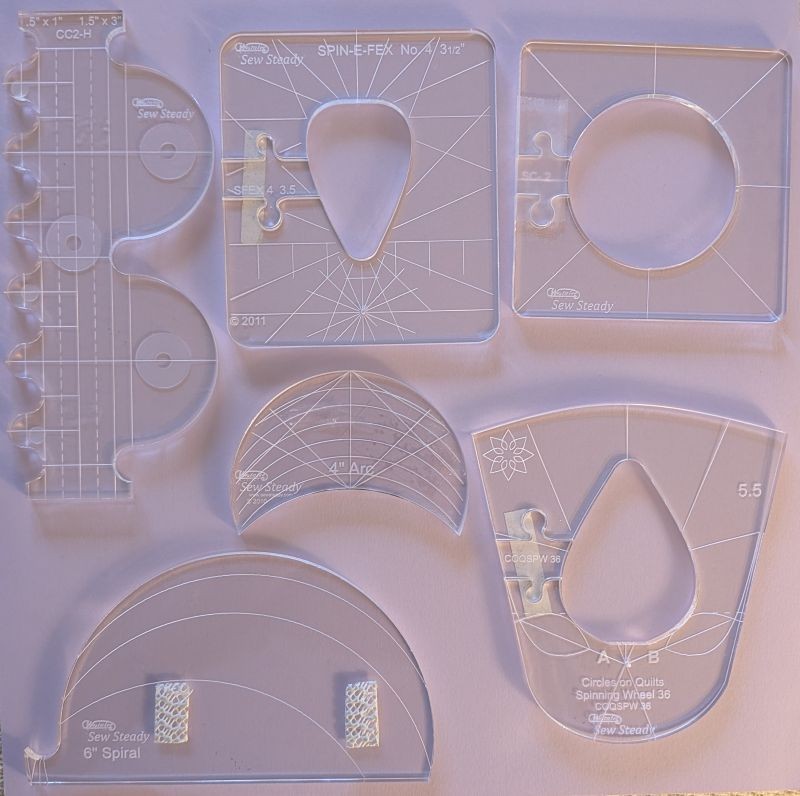 Westalee Sew Steady Template Sampler Set 6 High Shank Templates -Two available