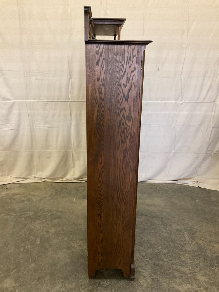 Antique Oak Double Side By Side Secretary Bookcase