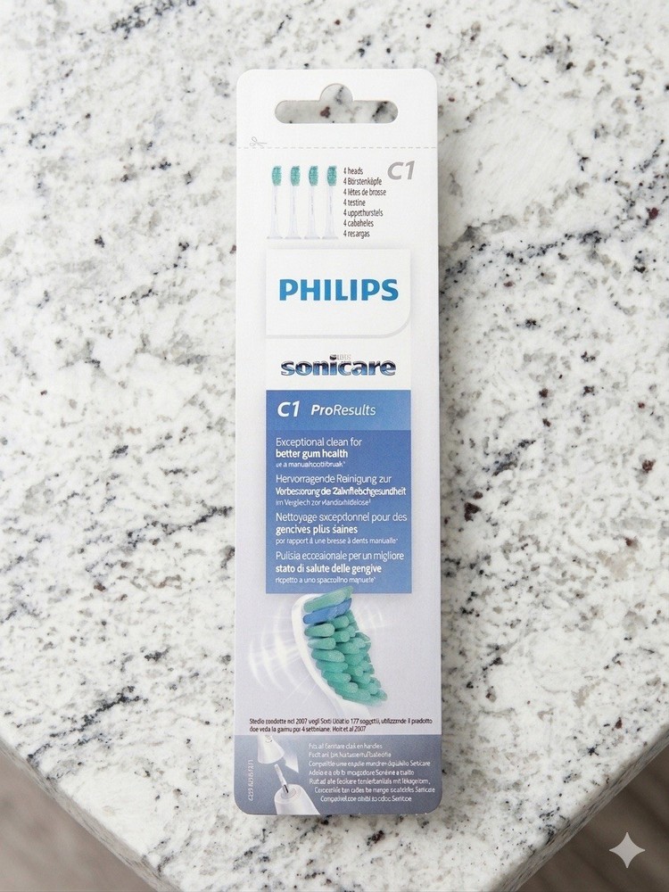 Philips Sonicare C1 ProResults HX6014 Replacement Heads 4-Pack Medium White