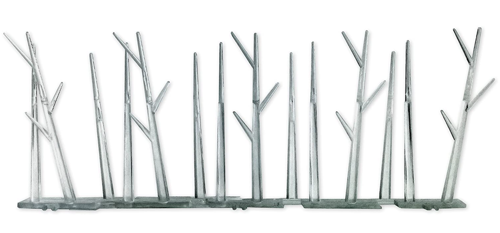Bird-X Plastic Polycarbonate Bird Spikes Kit Adhesive Glue Covers 10ft Coverage