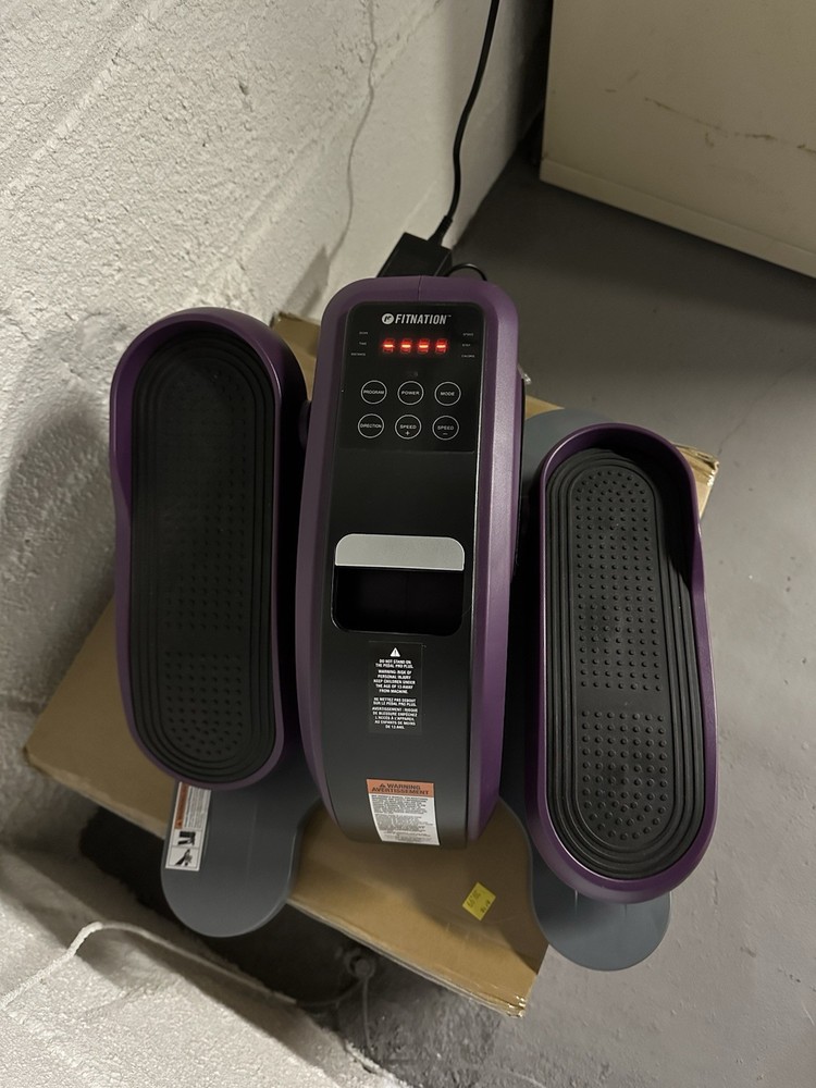 Fitnation Pedal Pro Plus Stepper Programmable Digital Display Purple/Black