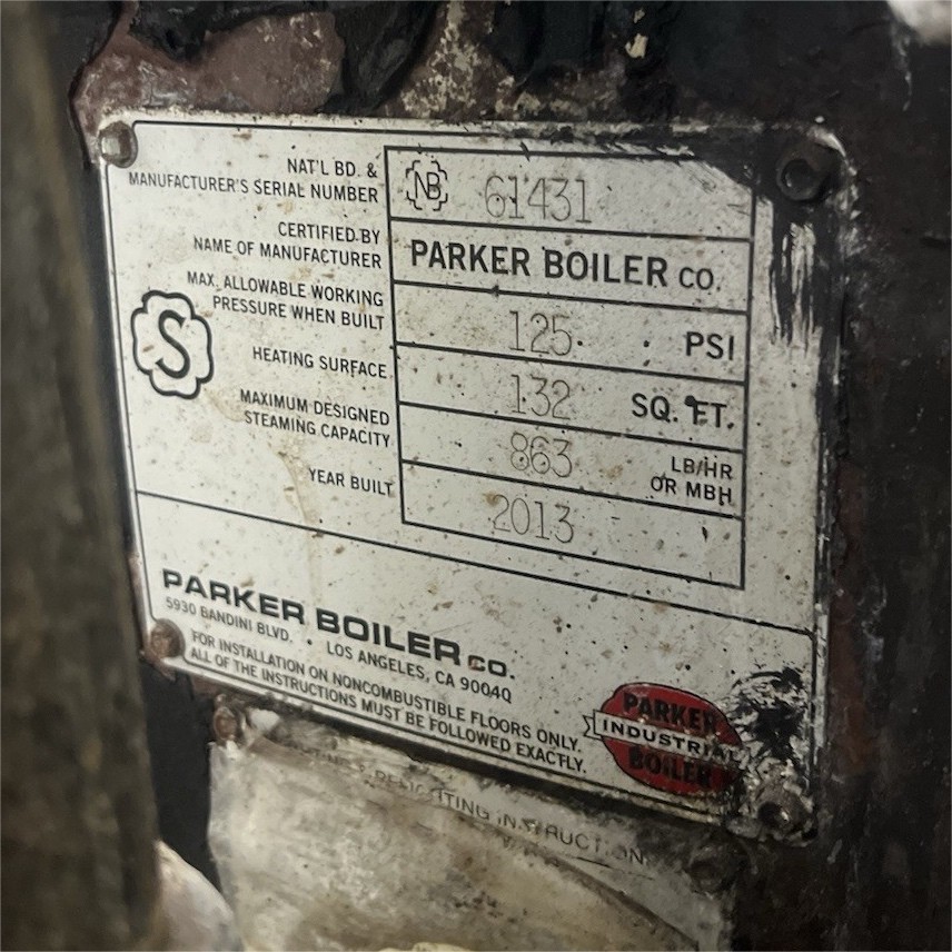 25HP Parker Boiler Co. Steam 2013