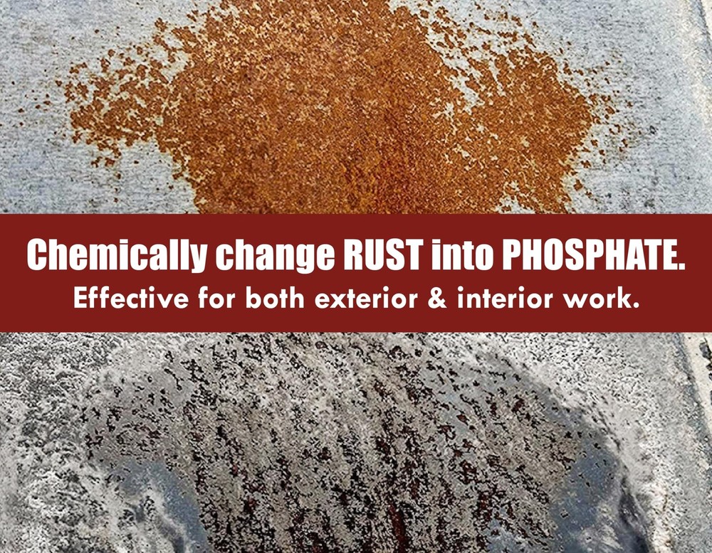 Professional Rust Converter & Primer - USA Made, Includes Sprayer, Stops Rust