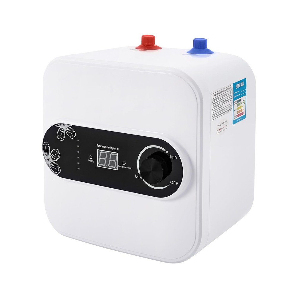 1.5KW Electric Mini-Tank Water Heater for RV Trailer Kitchen Under Sink Counter