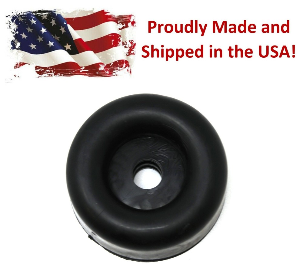 (2, 4, 6) Cargo Trailer Ramp Door Replacement Black Rubber Bumper 2.5 ' Round