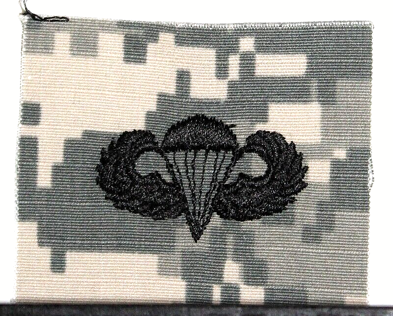 US Army Basic Parachutist Badge Insignia Universal Camouflage Pattern Patch