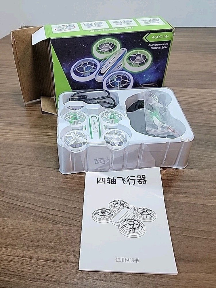 S3 LED Mini Drone RC Quadcopter w/ remote Tested