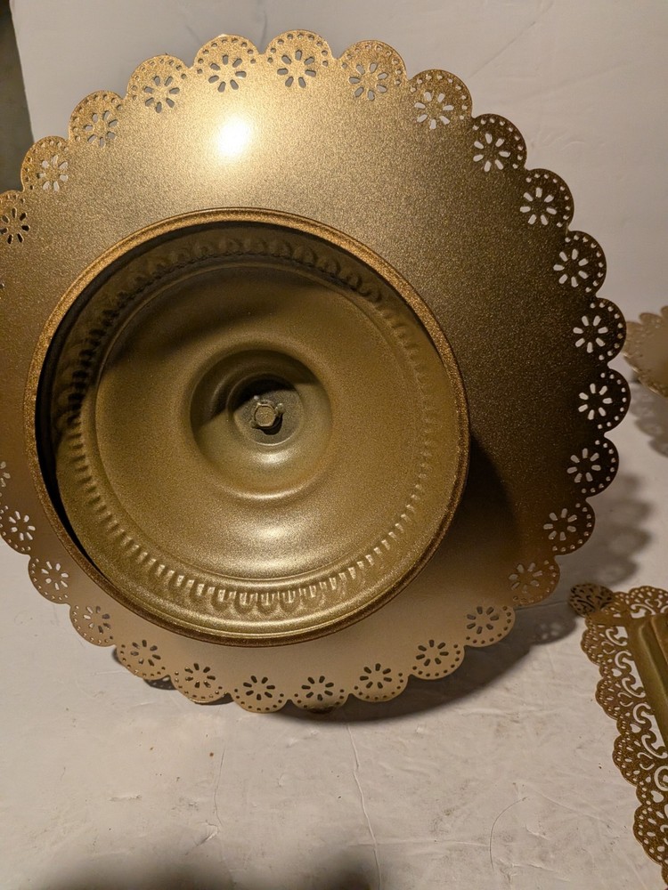 Gold Painted Food Display Set