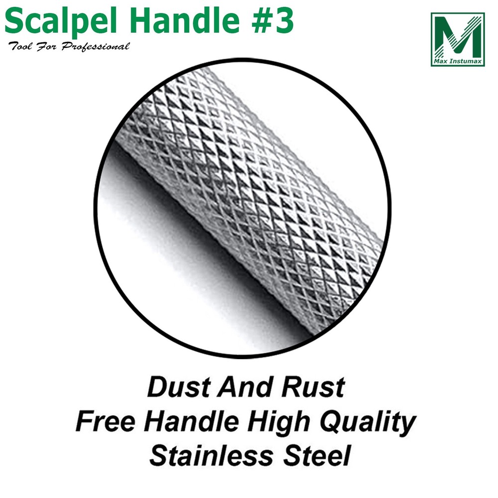 Dental Surgical Scalpel Handle Blade Holder #3 With Round Pattern Handle CE
