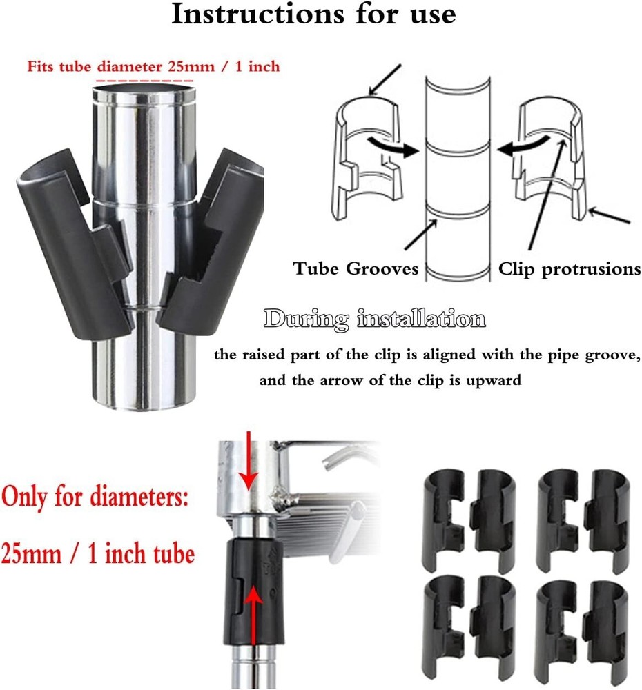 Replacement Wire Shelf Clips (52 Pcs) - Fits 1" Posts for Optimal Support