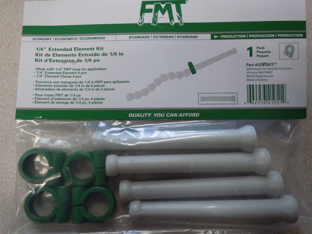 4 Piece 1/4" FMT® Extended Element Kit with Element Clamp