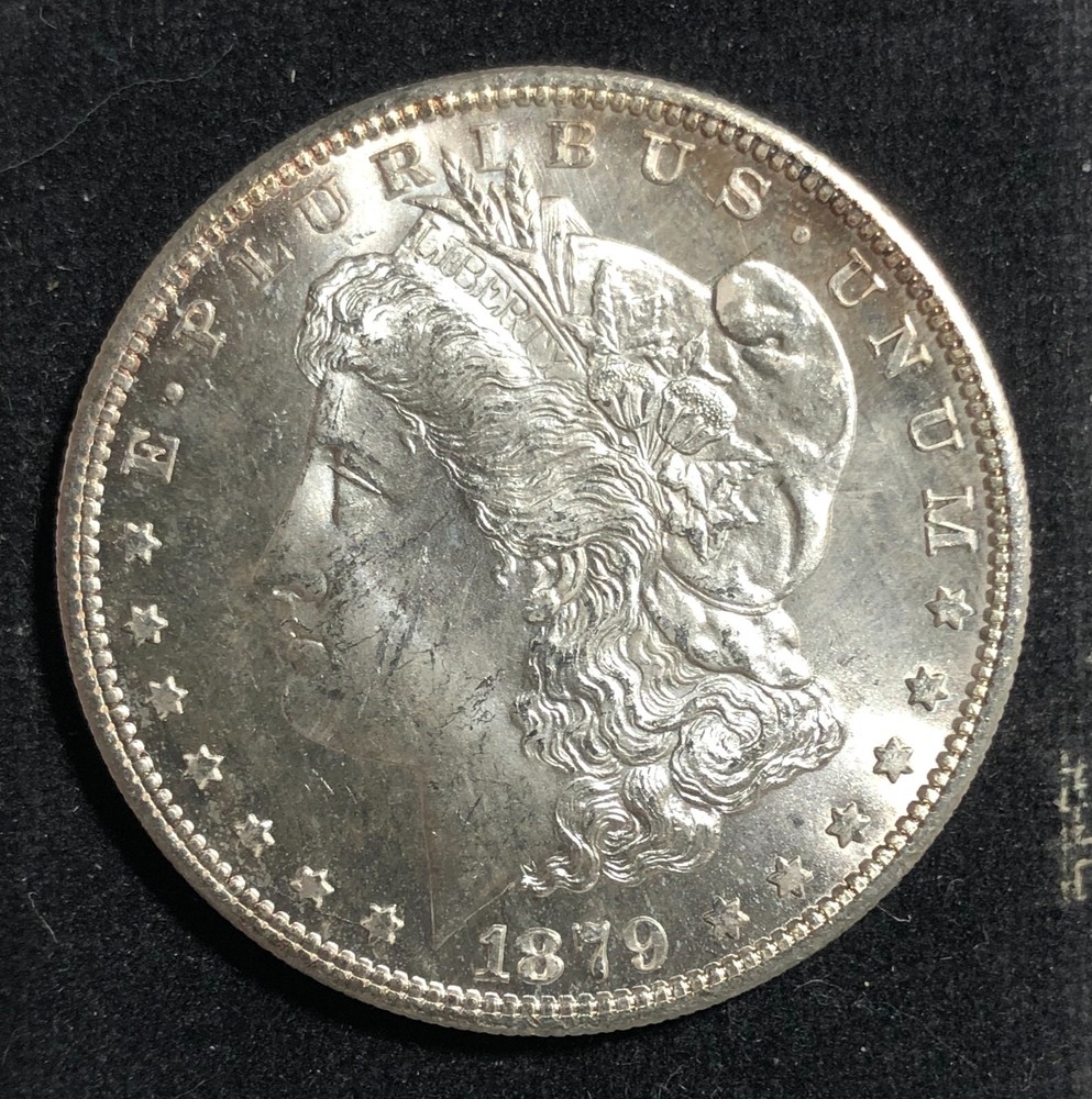 1879-S Morgan Dollar. Frosty Uncirculated.