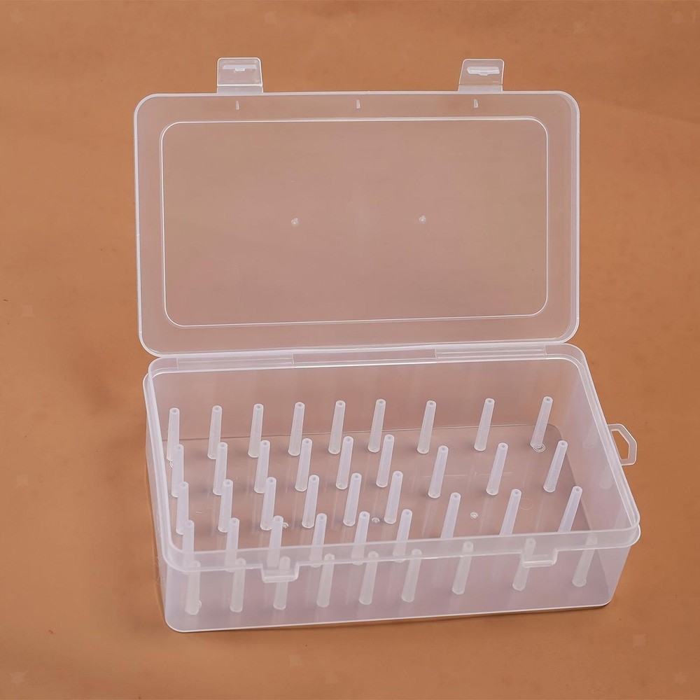 Sewing Thread Storage Box Large Capacity Clear Sewing Yarn Spools Container