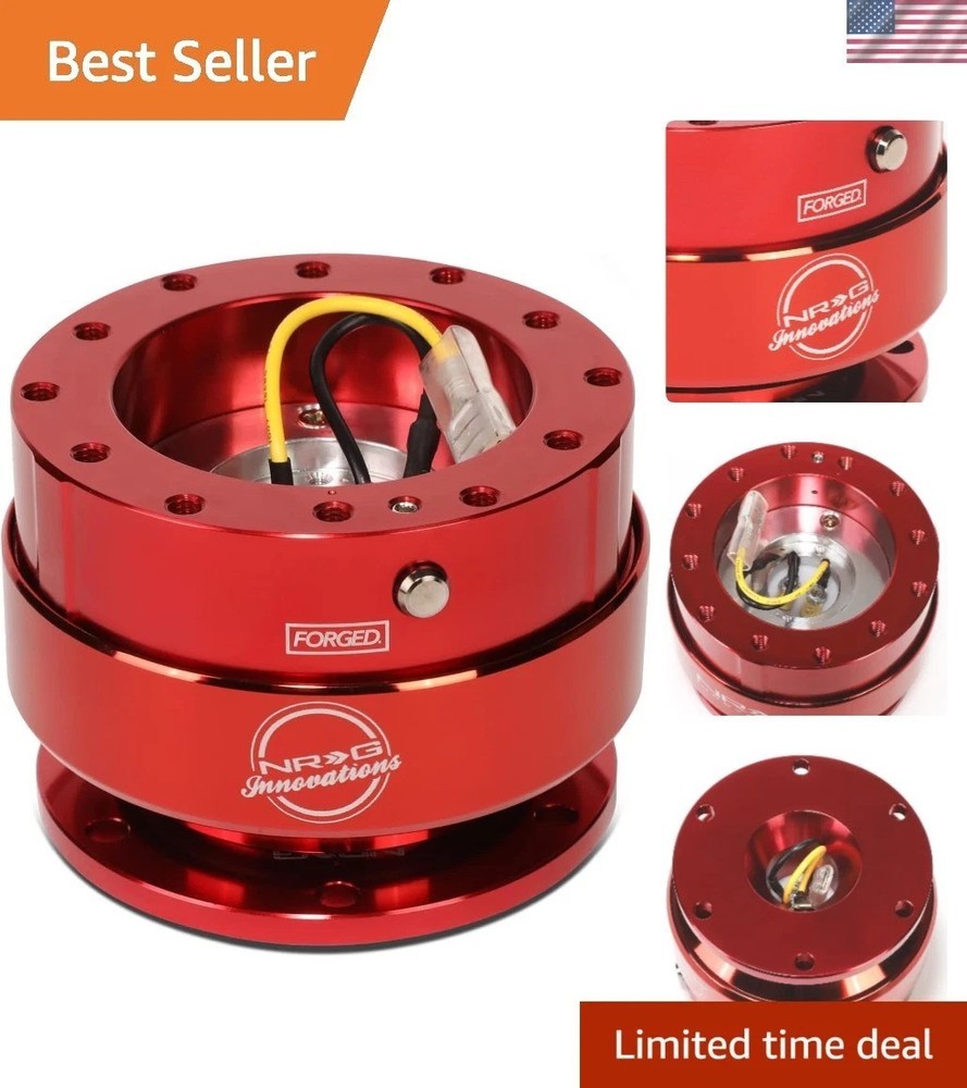 NRG Innovations SRK-200RD-TI Quick Release Steering Adapter - Red & Titanium