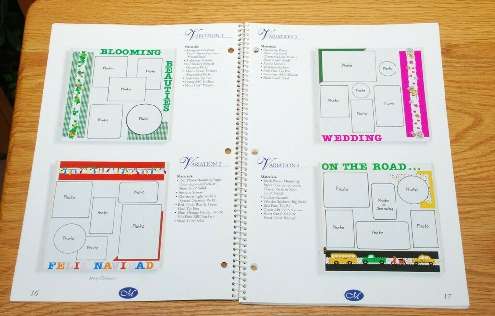 Creative Memories Collection/ Fast Formulas/ 15 Page Layout Methods/1998 Spiral