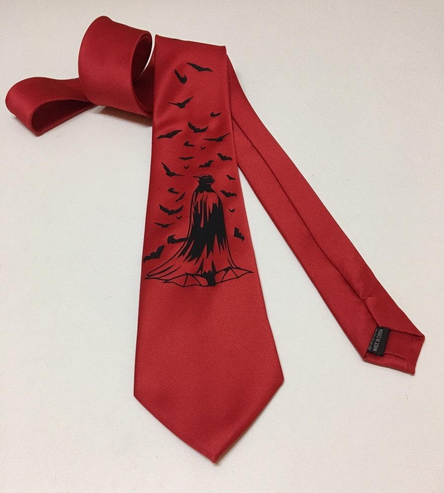 Bats Red Necktie, Cool and Unique