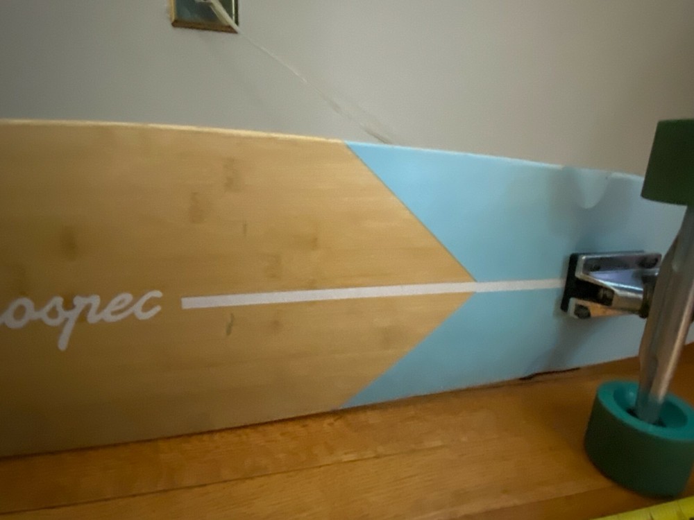RETROSPEC Longboard Skateboard Complete 44" Zed Cruiser Maple Deck Aqua Fishtail