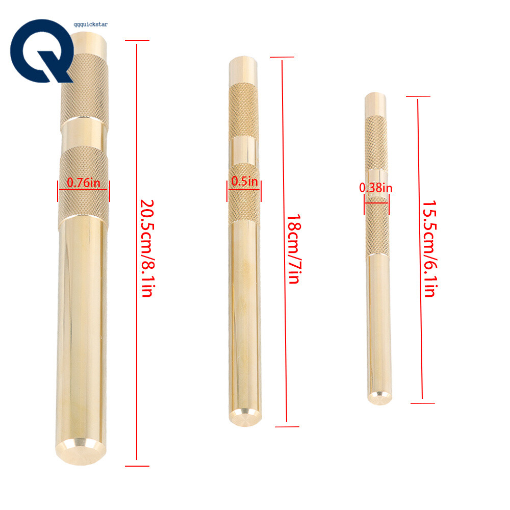 3× Brass Drift Punch Set 3/8" to 3/4" Replace for 61360
