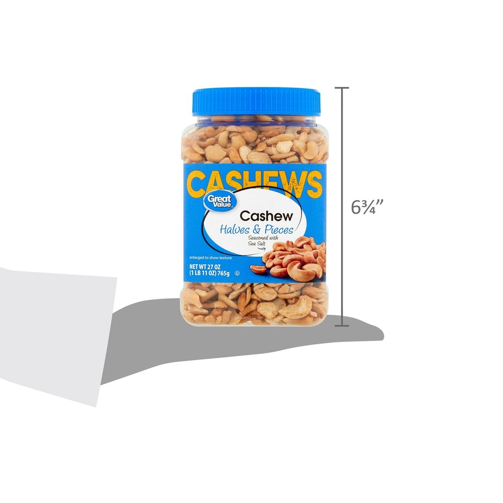 Great Value Cashew Halves & Pieces, 27 oz..