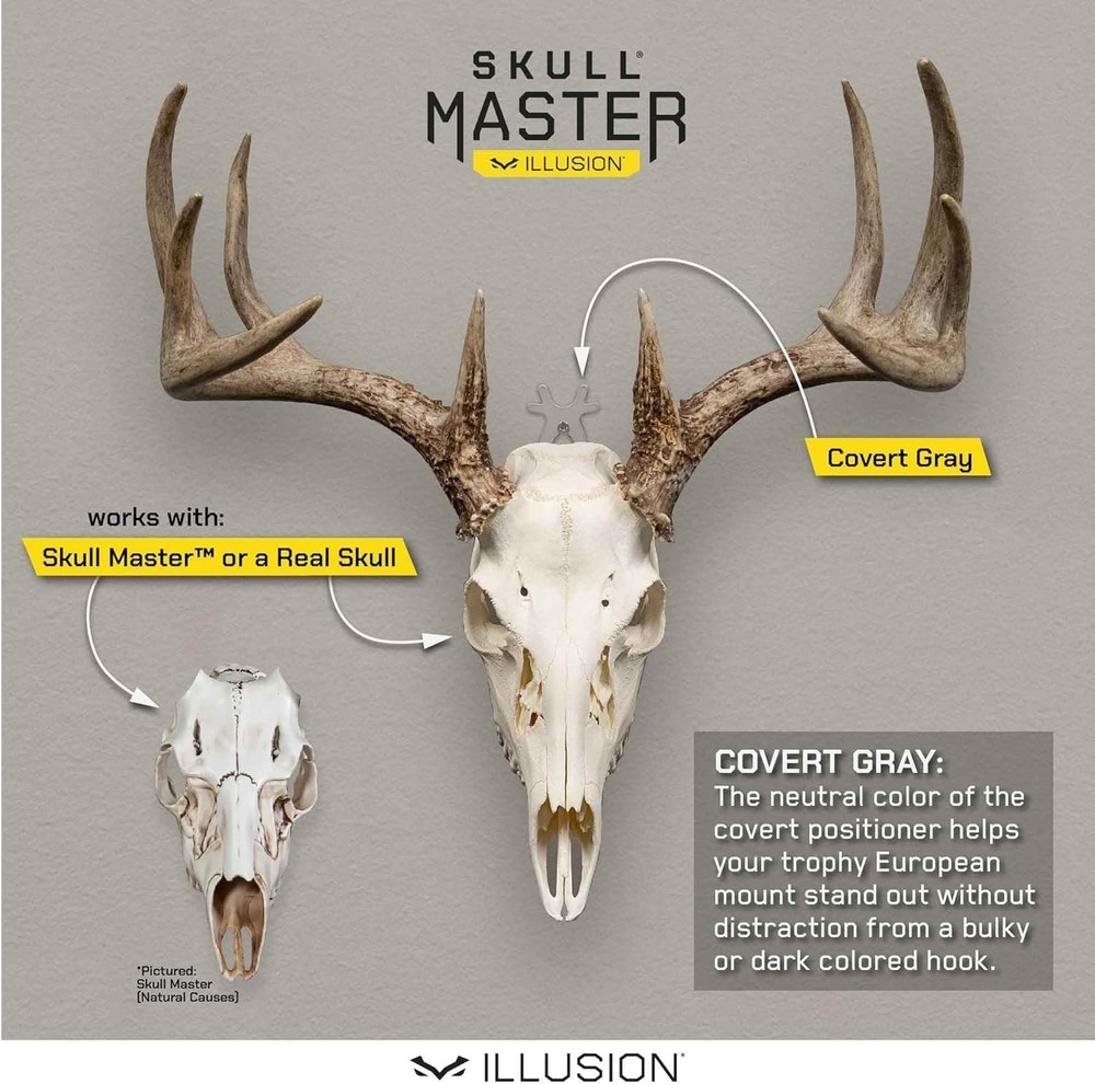 Professional Look Deer & Antelope Skull Mounts with Easy Install Kit - 2 Pack
