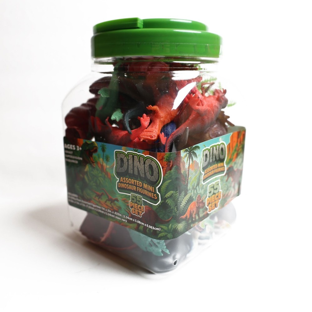 Dino Assorted Mini Dinosaur Figurines 55-Piece Set