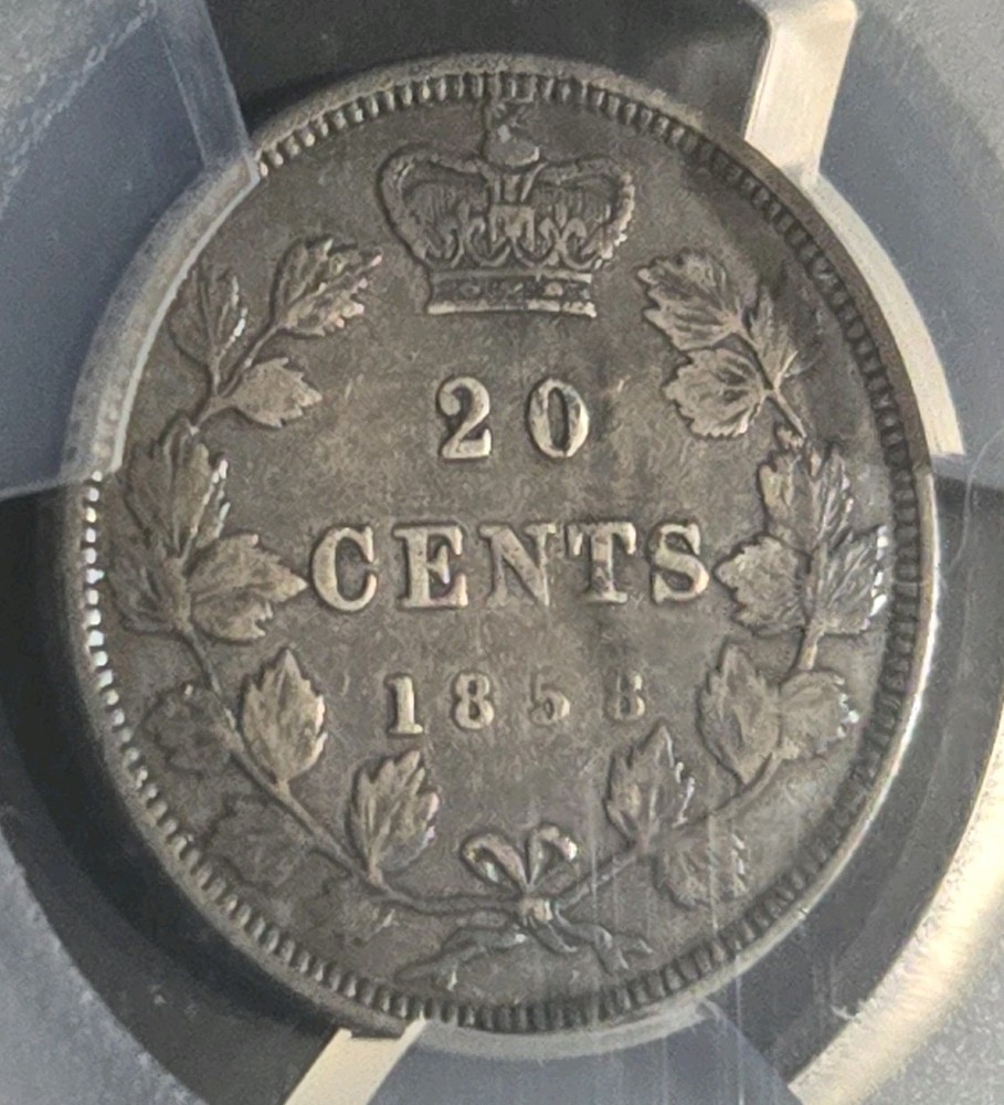 Canada 1858 20 Cent PCGS VF-35 🇨🇦 Coinage