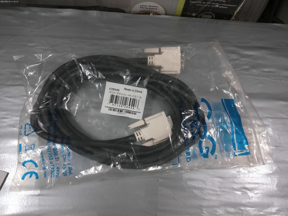 9.8ft (3m) DVI-I M/M Dual Link Digital/Analog Video Cable