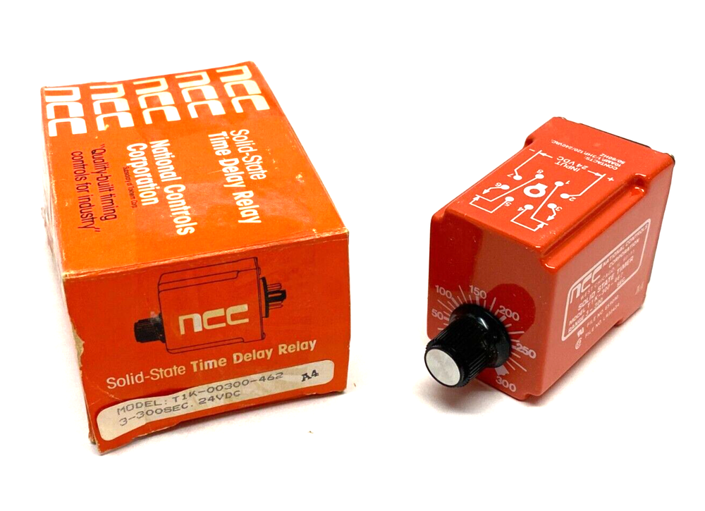 NCC National Controls Corp T1K-00300-462 Solid-State Time Delay Relay 3-300sec