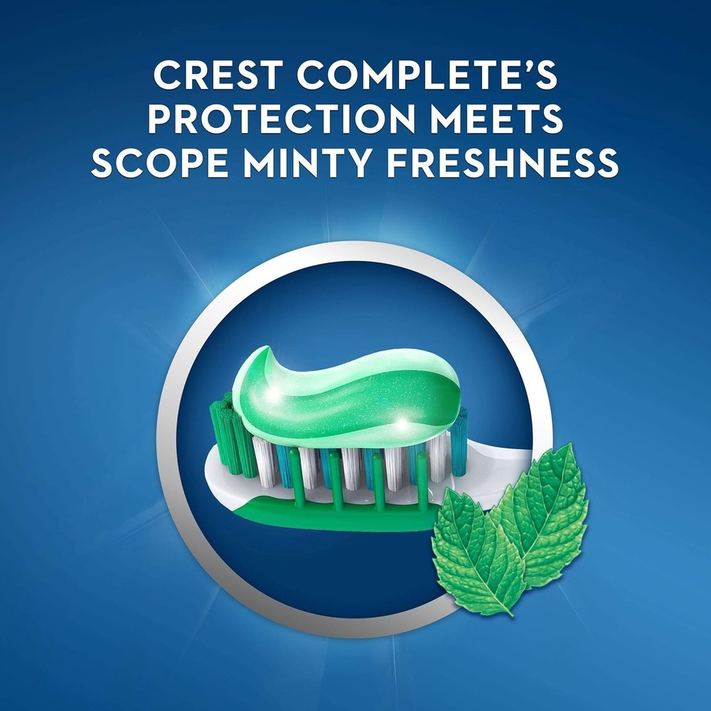 Crest + Scope Outlast Complete Whitening Toothpaste, Mint, 5.4 oz