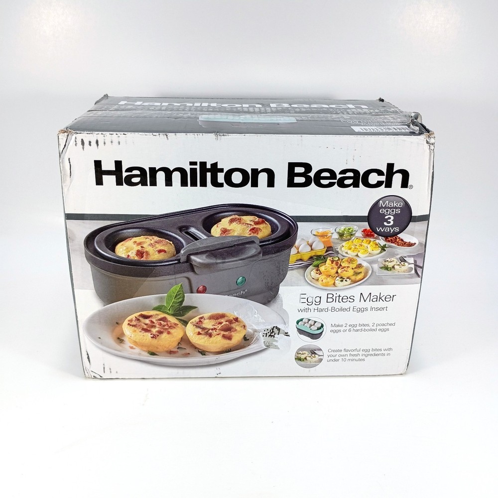 Hamilton Beach Egg Bites Maker With Hard Boiled Egg Maker  New Open Box