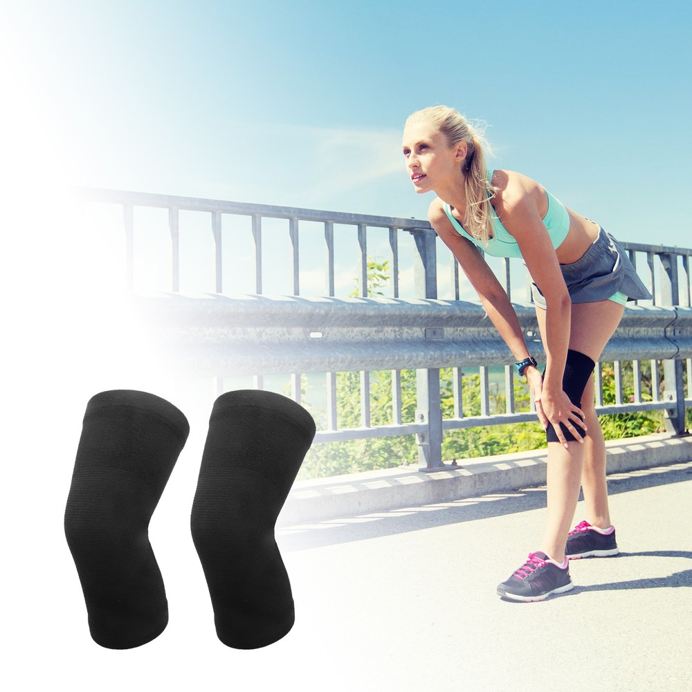 Comfortable Knee Pads Large Size Black 1 Pair