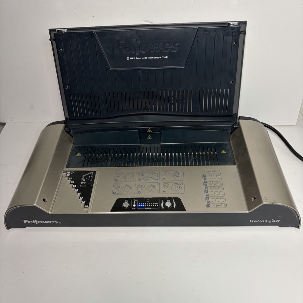 Fellowes Helios 60 Thermal Binding Machine – Powers On – Untested