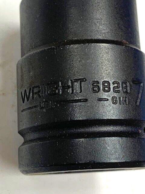 7/8" SOCKET 3/4" DRIVE 6 POINT STANDARD IMPACT SOCKET WRIGHT 6828 USA