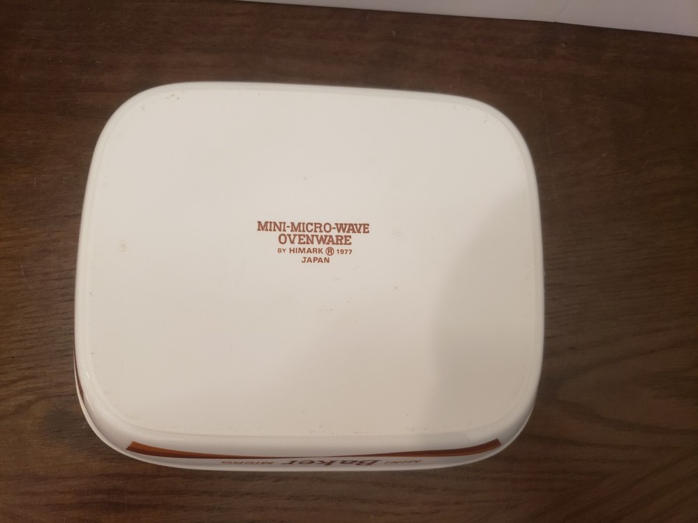 Mini Micro Wave Ovenware Mini Baker Dish By Himark 1977 White Rectangle Japan