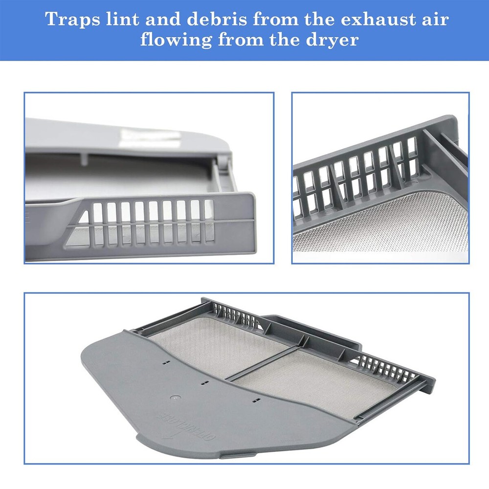 Lint Trap Screen Case Filter Assembly DC97-16742A Compatible with Samsung Dryer