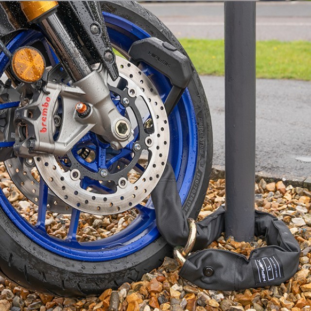 Hiplok DXXL Black Maximum Security Motorcycle eBike Cycle D Lock & Loop Chain