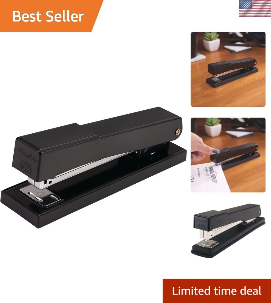 Light Duty 405 Metal Stapler - Securely Staple 20 Sheets, Tacking Capability