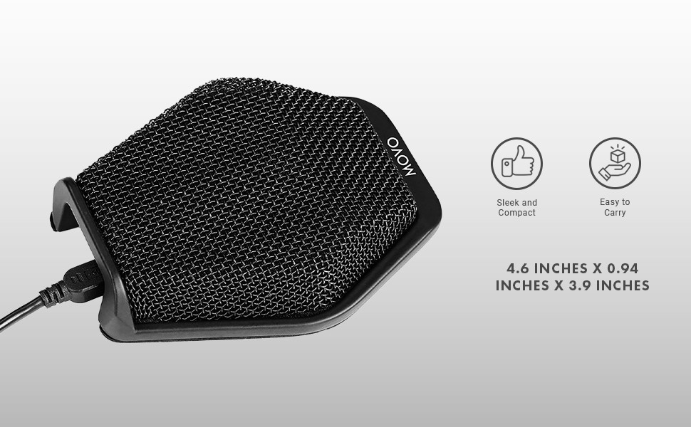 Movo MC1000 Conference USB Microphone for Computer Desktop and Laptop-20ft range